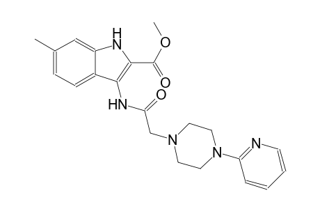 methyl 6-methyl-3-({[4-(2-pyridinyl)-1-piperazinyl]acetyl}amino)-1H-indole-2-carboxylate