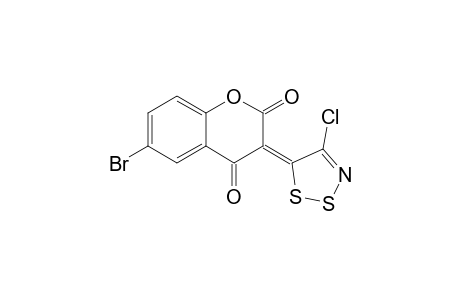 (E)-6-Bromo-3-(4-chloro-1,2,3-dithiazol-5-ylidene)-3,4-dihydro-2H-1-benzopyran-2,4-dione