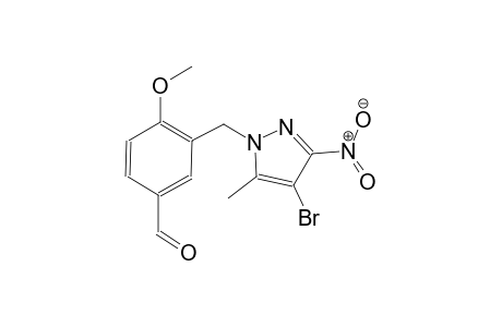 3-[(4-bromo-5-methyl-3-nitro-1H-pyrazol-1-yl)methyl]-4-methoxybenzaldehyde