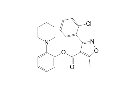 3-(o-chlorophenyl)-5-methyl-4-isoxazolecarboxylic acid, o-piperidinophenyl ester