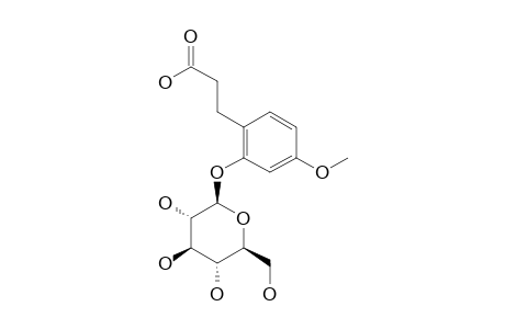 2-O-BETA-D-GLUCOPYRANOSYLOXY-4-METHOXYBENZENEPROPANOIC-ACID