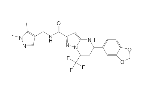 5-(1,3-benzodioxol-5-yl)-N-[(1,5-dimethyl-1H-pyrazol-4-yl)methyl]-7-(trifluoromethyl)-4,5,6,7-tetrahydropyrazolo[1,5-a]pyrimidine-2-carboxamide