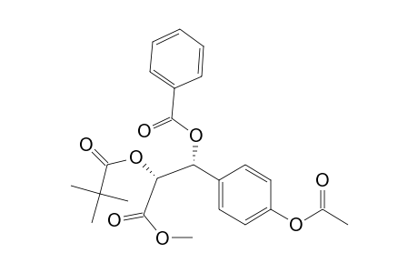 Methyl (2R*,3R*)-2-(2',2'-dimethylpropanyoyl)oxy-3-benzoyloxy-3-(4-acetoxyphenyl)propanoate