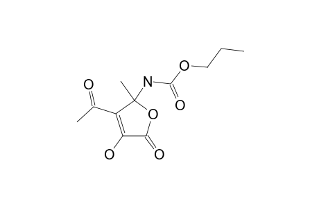 N-PROPYL-3-ACETYL-4-HYDROXY-2-METHYL-5-OXO-2,5-DIHYDROFURAN-2-YLCARBAMATE