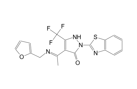 2-(1,3-benzothiazol-2-yl)-4-{(1E)-N-[(E)-2-furylmethyl]ethanimidoyl}-5-(trifluoromethyl)-1,2-dihydro-3H-pyrazol-3-one