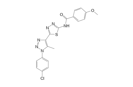 N-[5-[1-(4-chlorophenyl)-5-methyl-1,2,3-triazol-4-yl]-1,3,4-thiadiazol-2-yl]-4-methoxy-benzamide