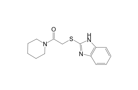 2-{[2-oxo-2-(1-piperidinyl)ethyl]sulfanyl}-1H-benzimidazole