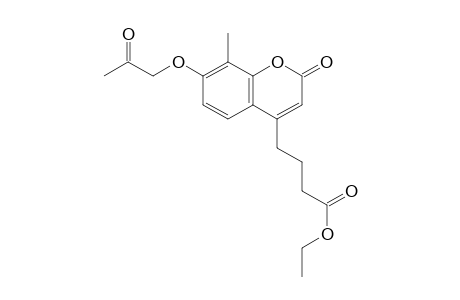 4-[3'-(Ethoxycarbonyl)propyl]-7-[acetylmethoxy]-8-methylcoumarin