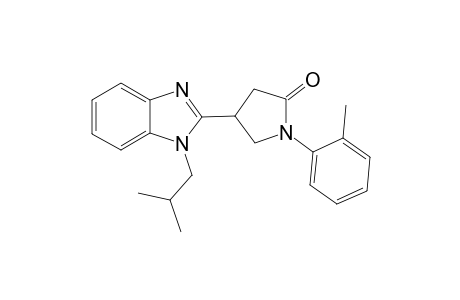 2-Pyrrolidinone, 1-(2-methylphenyl)-4-[1-(2-methylpropyl)-1H-1,3-benzimidazol-2-yl]-