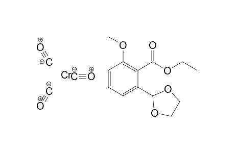 Tricarbonyl(2-ethoxycarbonyl-3-methoxybenzaldehyde ethyleneacetal)chromium