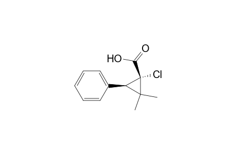 Cyclopropanecarboxylic acid, 1-chloro-2,2-dimethyl-3-phenyl-, cis-