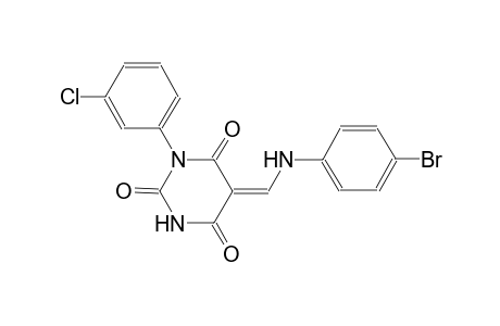 (5Z)-5-[(4-bromoanilino)methylene]-1-(3-chlorophenyl)-2,4,6(1H,3H,5H)-pyrimidinetrione