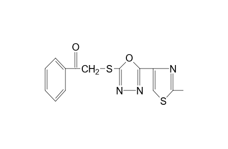 2-{[5-(2-methyl-4-thiazolyl)-1,3,4-oxadiazol-2-yl]thio}acetophenone