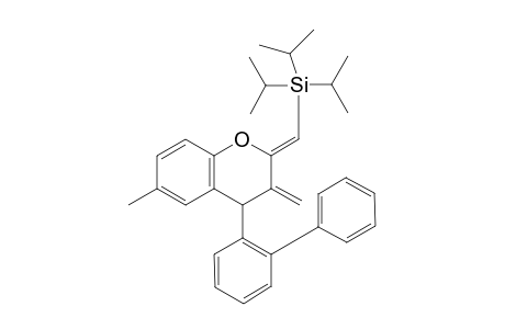 2-(Z)-Triisopropylsilylmethylene-3-methylidene-4-(2-biphenyl)-6-methyl-chromane