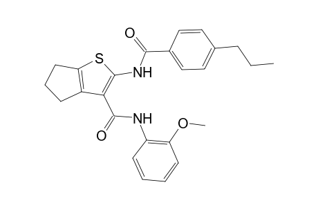 N-(2-methoxyphenyl)-2-[(4-propylbenzoyl)amino]-5,6-dihydro-4H-cyclopenta[b]thiophene-3-carboxamide