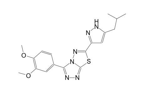 [1,2,4]triazolo[3,4-b][1,3,4]thiadiazole, 3-(3,4-dimethoxyphenyl)-6-[5-(2-methylpropyl)-1H-pyrazol-3-yl]-