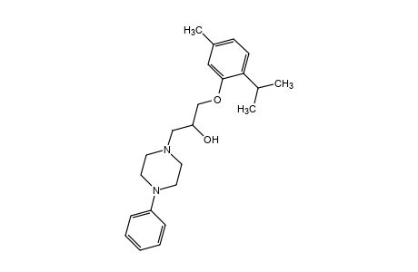 4-phenyl-alpha-[(thymyloxy)methyl]-1-piperazineethanol