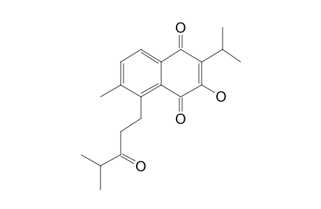 1,4-Naphthalenedione, 3-hydroxy-6-methyl-2-(1-methylethyl)-5-(4-methyl-3-oxopentyl)-