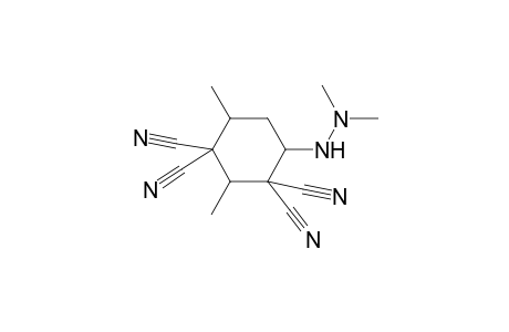 4-(2,2-Dimethylhydrazino)-2,6-dimethyl-1,1,3,3-cyclohexanetetracarbonitrile
