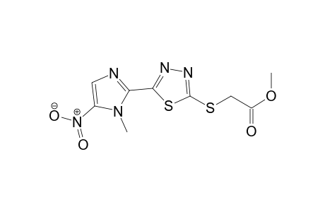 Methyl .alpha.-[5-(1-methyl-5-nitro-2-imidazolyl)-1,3,4-thiadiazole-2-ylthio]acetate