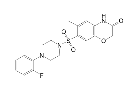 2H-1,4-Benzoxazin-3(4H)-one, 7-[[4-(2-fluorophenyl)-1-piperazinyl]sulfonyl]-6-methyl-