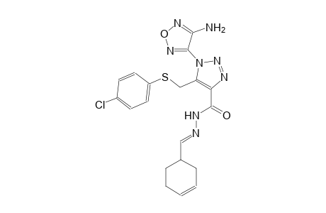 1-(4-amino-1,2,5-oxadiazol-3-yl)-5-{[(4-chlorophenyl)sulfanyl]methyl}-N'-[(E)-3-cyclohexen-1-ylmethylidene]-1H-1,2,3-triazole-4-carbohydrazide