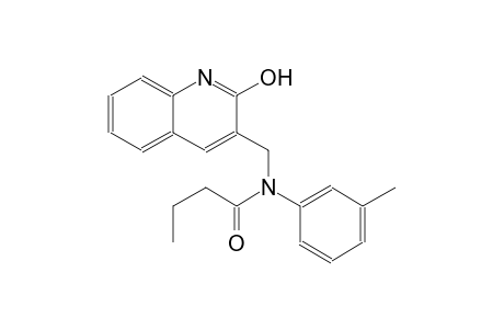 N-[(2-hydroxy-3-quinolinyl)methyl]-N-(3-methylphenyl)butanamide