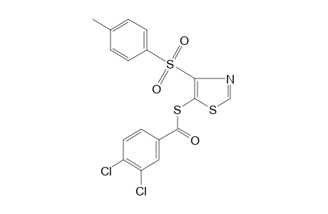 4-(p-tolylsulfonyl)-5-thiazolethiol, 3,4-dichlorobenzoate (ester)