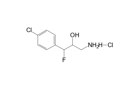 3-Fluoro-3-(p-chlorophenyl)-2-hydroxypropylamine - Hydrochloride