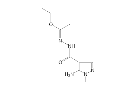 5-amino-1-methylpyrazole-4-carboxylic acid, (1-ethoxyethylidene)hydrazide