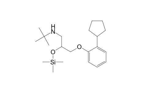 (-)-1-(t-Butylamino)-3-(o-cyclopentylphenoxy)-2-(trimethylsilyloxy)propane