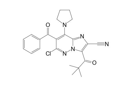 7-Benzoyl-6-chloro-3-pivaloyl-8-(pyrrolidin-1-yl)imidazo[1,2-b]pyridazine-2-carbonitrile