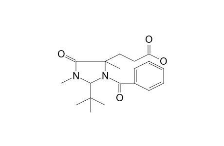 4-Imidazolidinepropanoic acid, 3-benzoyl-2-(1,1-dimethylethyl)-1,4-dimethyl-5-oxo-, (2S-cis)-