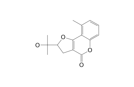 ISO-ERLANGEA-FUSCIOL;2-(1-HYDROXY-1-METHYL-ETHYL)-9-METHYL-2,3-DIHYDRO-FURO-[3,2-C]-[1]-BENZO-PYRAN-2-(3-H)-ONE