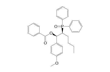 (1R*,2R*)-2-Diphenylphosphinoyl-1-(4-methoxyphenyl)hexyl benzoate