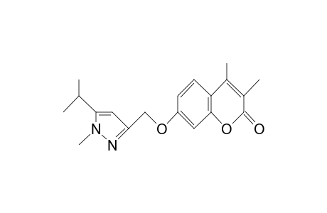 2H-1-Benzopyran-2-one, 3,4-dimethyl-7-[[1-methyl-5-(1-methylethyl)-1H-pyrazol-3-yl]methoxy]-