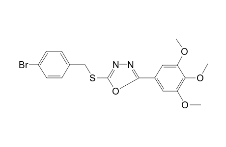 2-[(4-bromobenzyl)sulfanyl]-5-(3,4,5-trimethoxyphenyl)-1,3,4-oxadiazole