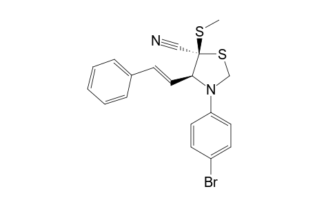 3-(PARA-BrOMOPHENYL)-4-[(E)-STYRYL]-5-CIS-METHYLTHIO-5-TRANS-CYANO-2,3,4,5-TETRAHYDROTHIAZOLE