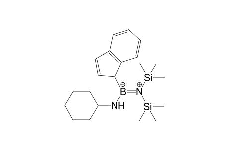 bis(trimethylsilyl)iminio-(cyclohexylamino)-(1H-inden-1-yl)boranide