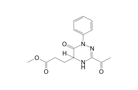 3-(3-Acetyl-6-oxo-1-phenyl-1,4,5,6-tetrahydro[1,2,4]triazin-5-yl)propionic acid, methyl ester