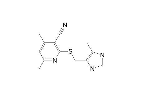 4,6-Dimethyl-2-([(4-methyl-1H-imidazol-5-yl)methyl]sulfanyl)pyridine-3-carbonitrile