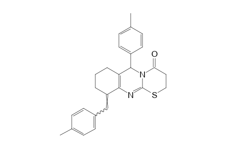 10-(p-methylbenzylidene)-7,8,9,10-tetrahydro-6-p-tolyl-2H,6H-[1,3]-thiazINO[2,3-b]quinazolin-3(2H)-one