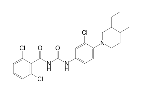 Benzamide, 2,6-dichloro-N-[[[3-chloro-4-(3-ethyl-4-methyl-1-piperidinyl)phenyl]amino]carbonyl]-