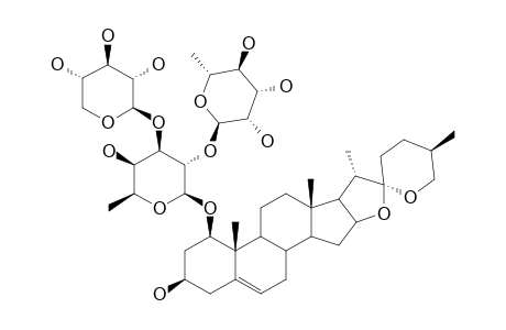 25(S)-RUSCOGENIN-1-O-[ALPHA-L-RHAMNOPYRANOSYL-(1->2)]-[BETA-D-XYLOPYRANOSYL-(1->3)]-BETA-D-FUCOPYRANOSIDE