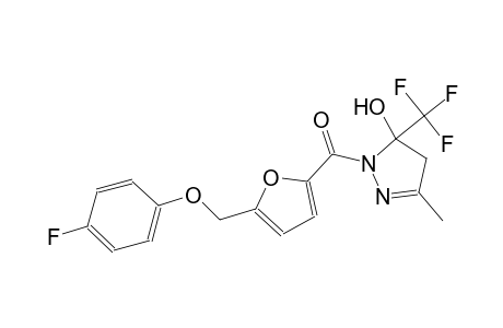 1-{5-[(4-fluorophenoxy)methyl]-2-furoyl}-3-methyl-5-(trifluoromethyl)-4,5-dihydro-1H-pyrazol-5-ol