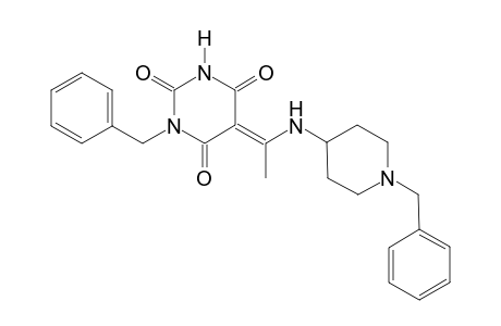 (5E)-1-benzyl-5-{1-[(1-benzyl-4-piperidinyl)amino]ethylidene}-2,4,6(1H,3H,5H)-pyrimidinetrione