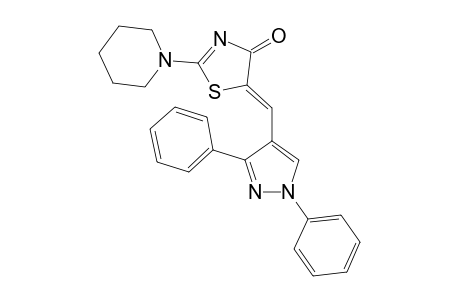 (Z)-5-[(1,3-DIPHENYL-1H-PYRAZOL-4-YL)-METHYLIDENE]-2-(PIPERIDIN-1-YL)-THIAZOL-4(5H)-ONE