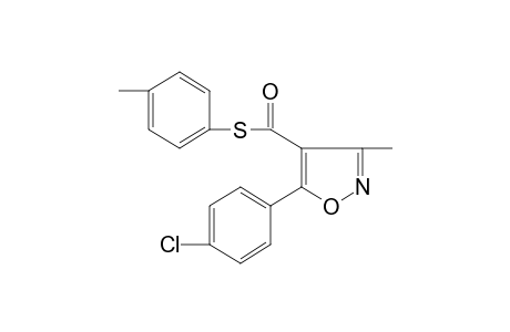 5-(p-chlorophenyl)-3-methyl-4-isoxazolecarbothioic acid, S-p-tolyl ester