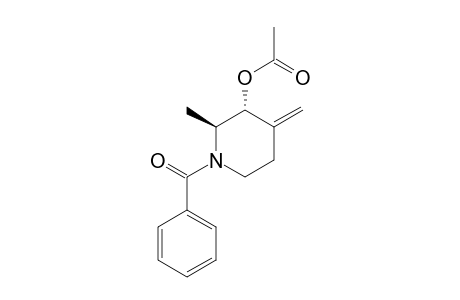 N-BENZOYL-2-ALPHA-METHYL-3-BETA-HYDROXY-4-METHYLIDENEPIPERIDINE