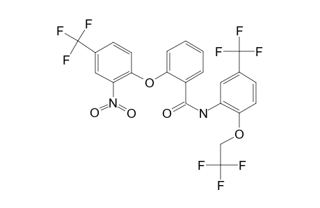 Benzamide, 2-(4-trifluoromethyl-2-nitrophenoxy)-N-[2-(2,2,2-trifluoroethoxy)-5-trifluoromethylphenyl]-